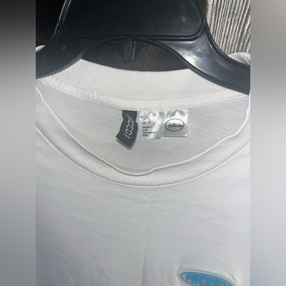 Divided size small oversized fit Disney Mickey Mouse blue and white graphic - Picture 2 of 5